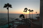 Las Rosas exterior palmtrees sunset