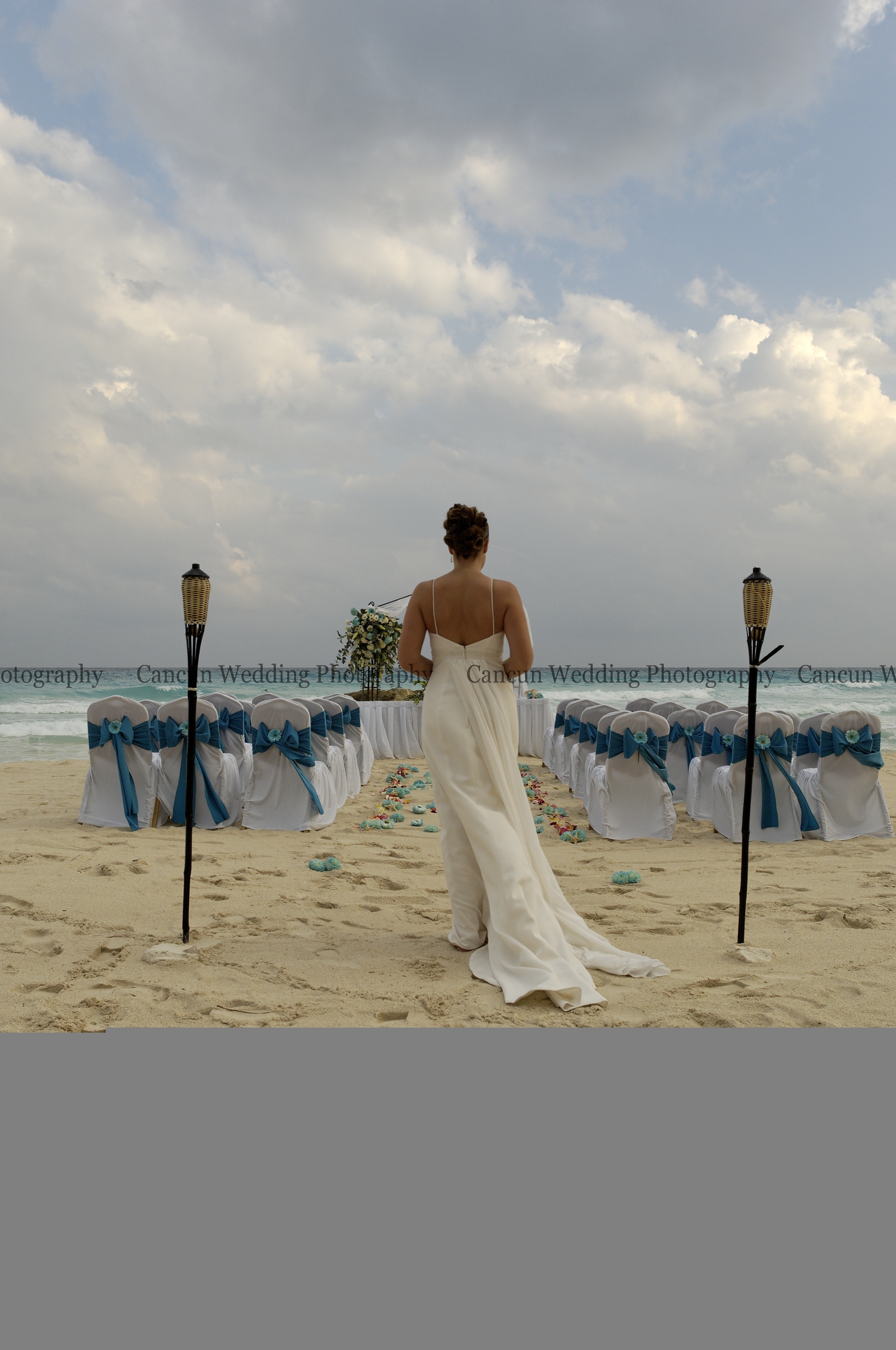 Sunset Lagoon Beach Wedding Ceremony Set Up